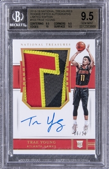 2018-19 National Treasures Rookie Patch Autographs "Limited Edition" #103 Trae Young Signed Rookie Card (#06/20) - BGS GEM MINT 9.5/BGS 10